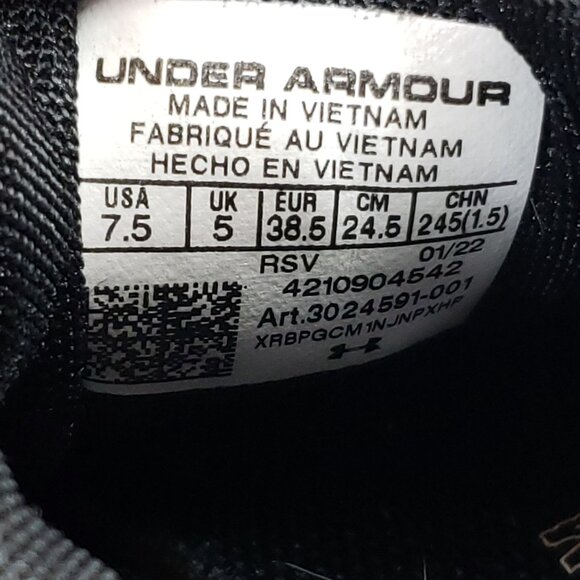 Under Armour Womens Size 7.5 Charged Deluxe Foam Athletic Shoes Black White - Picture 9 of 9